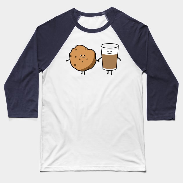Funny cookie and latte macchiatod Baseball T-Shirt by spontania